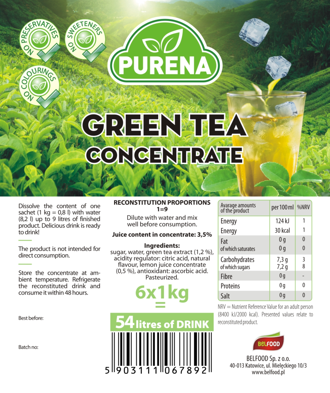 Zöld tea szemléltetés és adatok